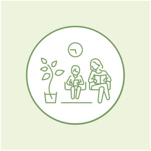 Sala de espera de la clínica dental